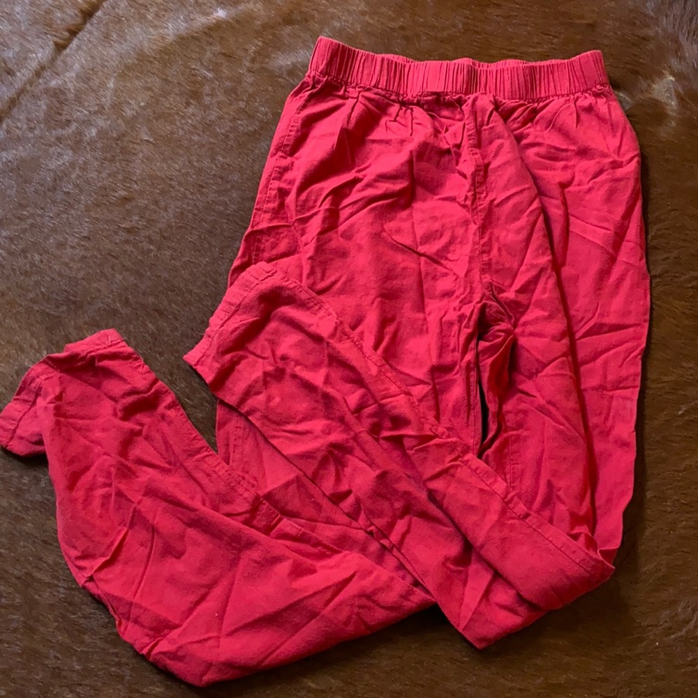 Brandy Melville red linen pants